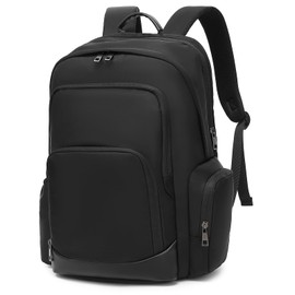 Suncle Large Travel Laptop Backpack, Carry on Backpack, 17.3 Inch Durable Business Work Sport Laptop Backpack with USB Port, Water Resistant Rucksack Book Bag Gifts for Men Women, Black