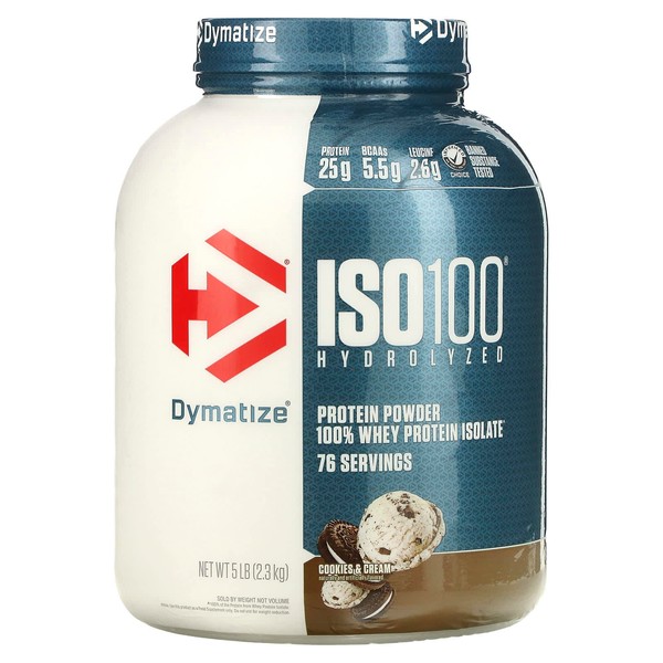 ISO100 Hydrolyzed 100% Whey Protein Isolate Granule Cookie Cream 5 lbs (2.3 kg) / ISO100 하이드로라이즈드 100% 웨이 프로틴 아이솔레이트 과립 쿠키크림 5 lbs (2.3 kg)