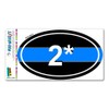 Graphics and More Thin Blue Line 2 Two Asterisk K-9