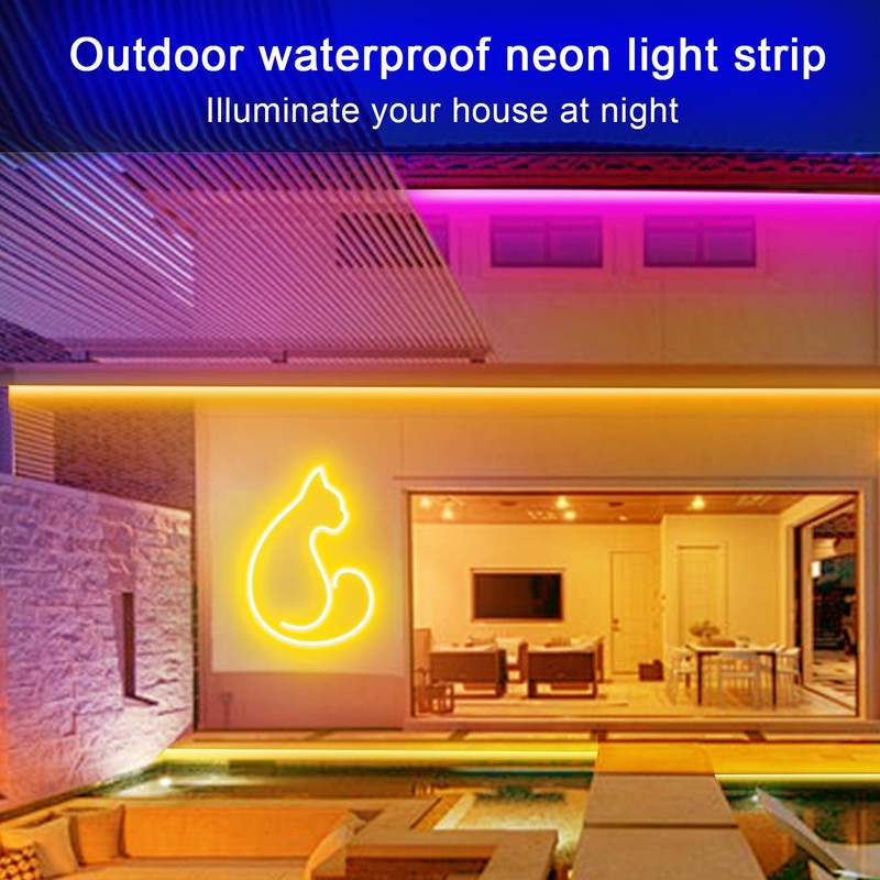 segrass 100Ft Led Rope Lights, Flexible Neon Lights Control with