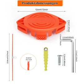 Yweller Pack of 18 A6481 A6485 Trimmer Blades in Double Blade Suitable for Black+Decker ST1823, STC1820, STC1815, STC1820PC, STC184, GL280, GL301 Cordless Grass Trimmer with Auto Feed, with Extra