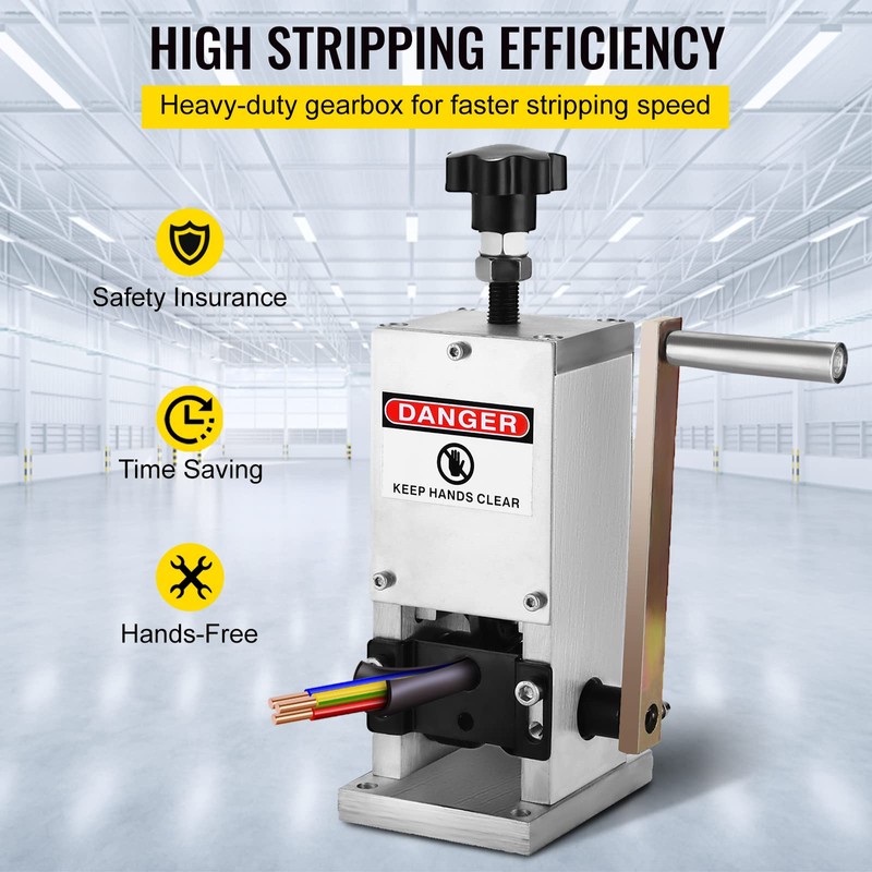 VEVOR Manual Wire Stripping Machine with Hand Crank Portable for