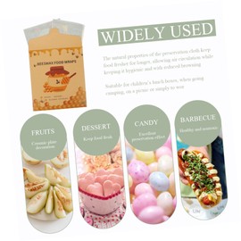 Healvian 15pcs Reusable Beeswax Food Wraps Sustainable Food for Bowls and Leftovers and Washable Kitchen Wraps Alternative to Keep Fresh