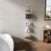 CRTERICX Small Acrylic Ladder Bookshelf, 9.5" D x 15.6" W,