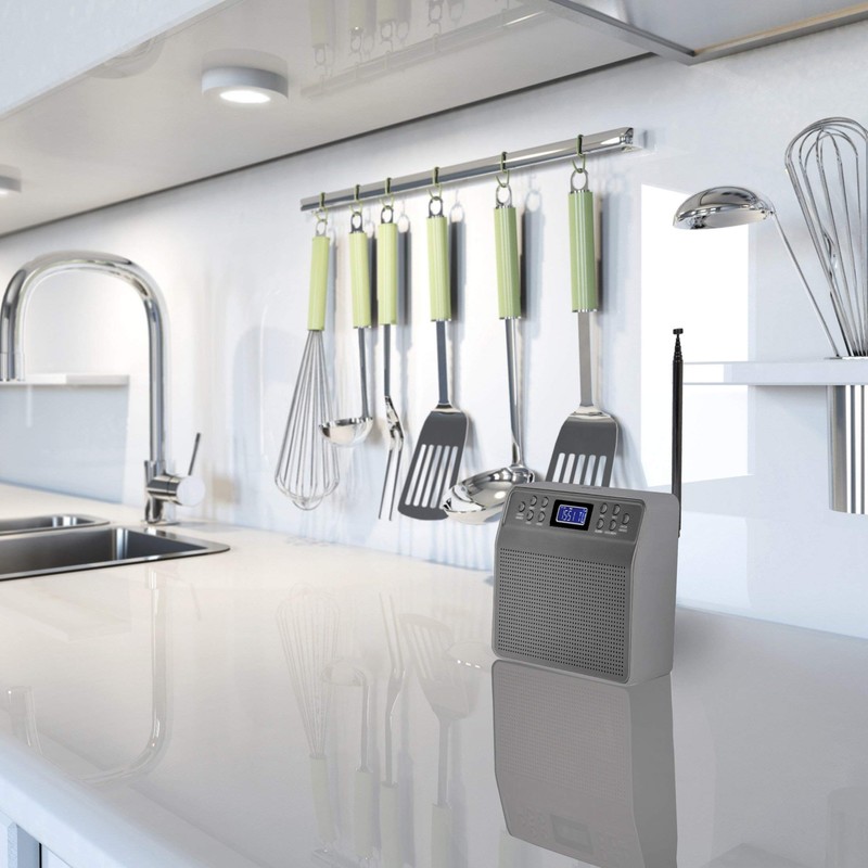 Akai A60013G Portable DAB Radio Alarm Clock with LCD Screen