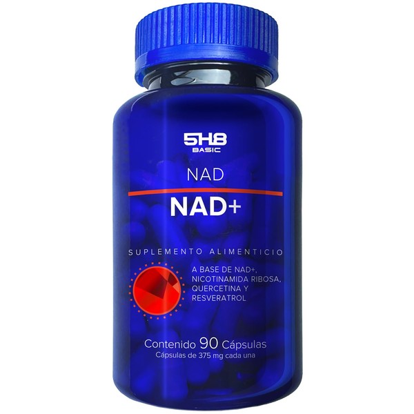 5H8 NAD con Nicotinamida Ribosa, Quercetina y Resveratrol 375 mg