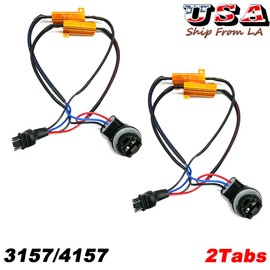 awesome_miniatures 2X 3157 4157 LED Decoder Load Resistor For LED Turn Signal Light Fix Hyper Flash