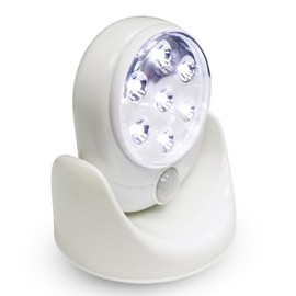 Motion Activated Cordless Light 7 LEDs in White Porches Decks Patios Pathway Stairs