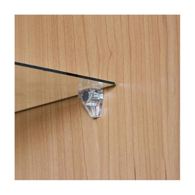 Pack of 20 Shelf Support 6 mm Plastic Transparent with