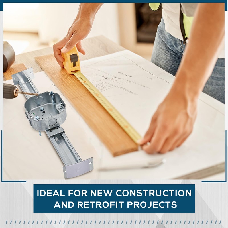 Therwen 6 Pcs Adjustable Ceiling Fan Electrical Box Brace Light