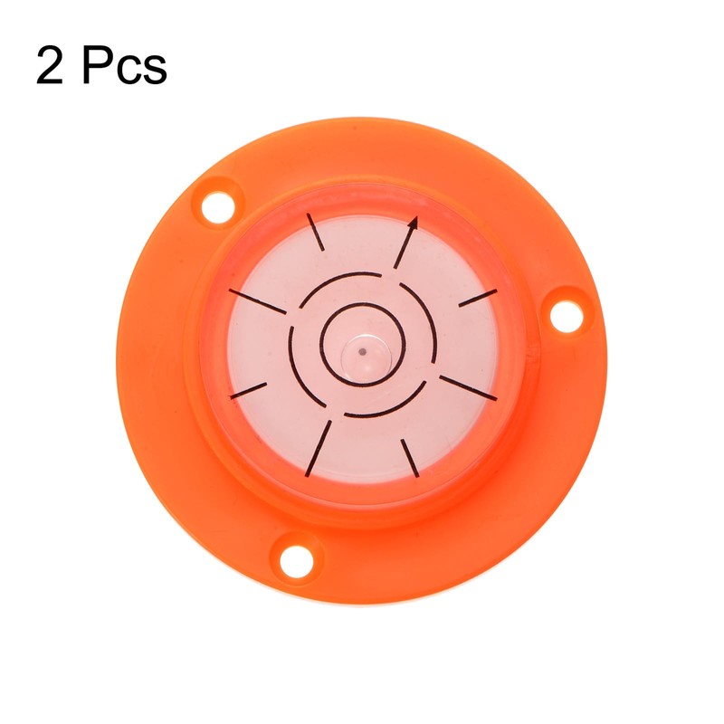 sourcing map 2pcs High Precision Horizontal Bubble Level 49x12mm Round