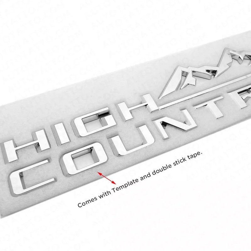 2Pcs High Country Emblems Side Door Letter Logo Car Badge