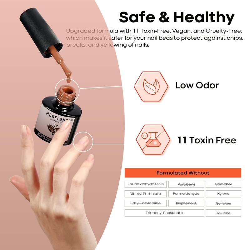 Modelones Gel Nail Polish Set, 12 Colors Christmas Winter Nude