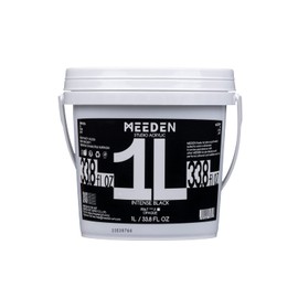 MEEDEN Intense Black Acrylic Paint: 1 L /33.8 oz Heavy Body Gloss Non-Toxic - Thick Art Paints for Canvas Crafts Wood Metal Plastic Wall