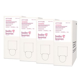 ATTITUDE Baby Dish Soap and Bottle Cleaner, EWG Verified Dishwashing Liquid, No Added Dyes or Fragrances, Tough on Milk Residue and Grease, Vegan, Unscented, Bulk Refill, 67.6 Fl Oz (Pack of 4)