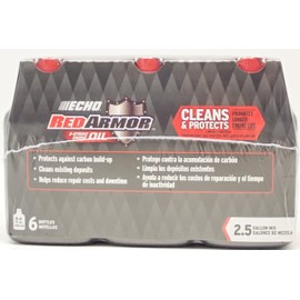 ECHO RED ARMOR 2.5 GALLON MIX TWO STROKE OIL 6 PACK 6.4OZ BOTTLES