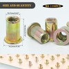 Wkmamo 120 Pcs M8 Rivet Nuts,Zinc Plated Carbon Steel Rivet
