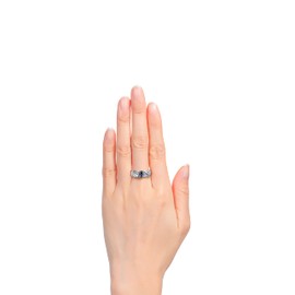 RYLOS Rings for Women Sterling Silver Angel Wing Birthstone Ring 7X5MM Gemstone & Diamonds June Alexandrite Jewelry for Women Sterling Silver Rings for Women Diamond Rings Size 5,6,7,8,9,10