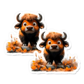 Buffalo Magnet 4 inch 2 Pack Vinyl for Fun Cute Souvenir Gift Refrigerator Fridge Dishwasher ID44999