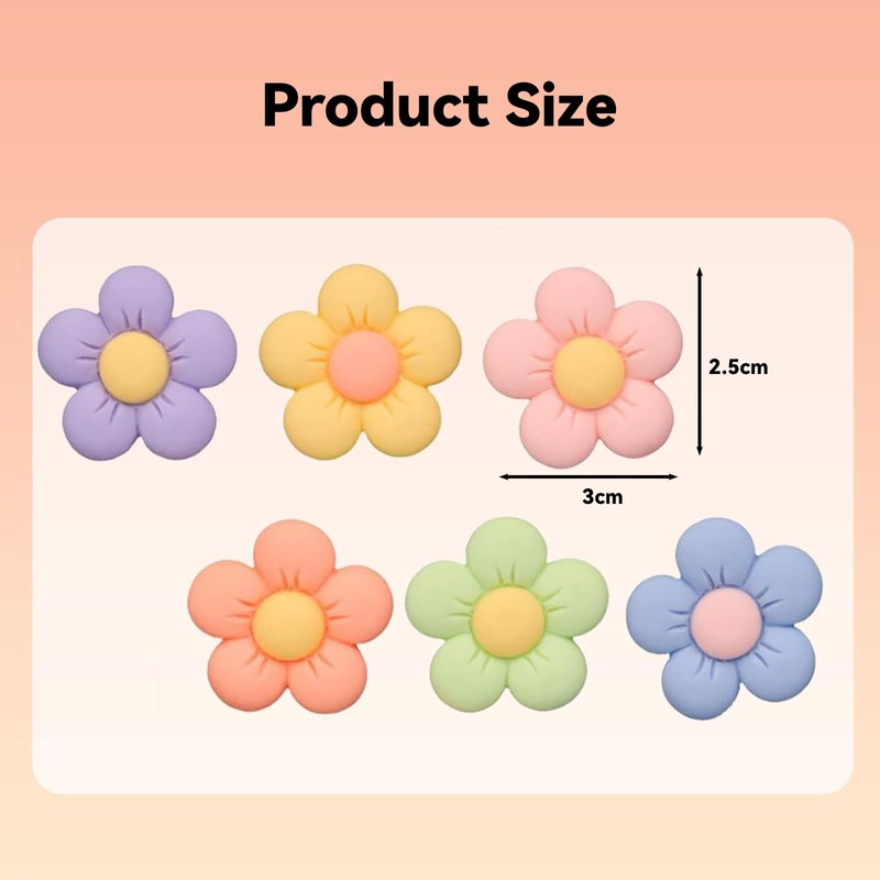 6 Pack Daisy Flower Car Air Vent Clips - Cute
