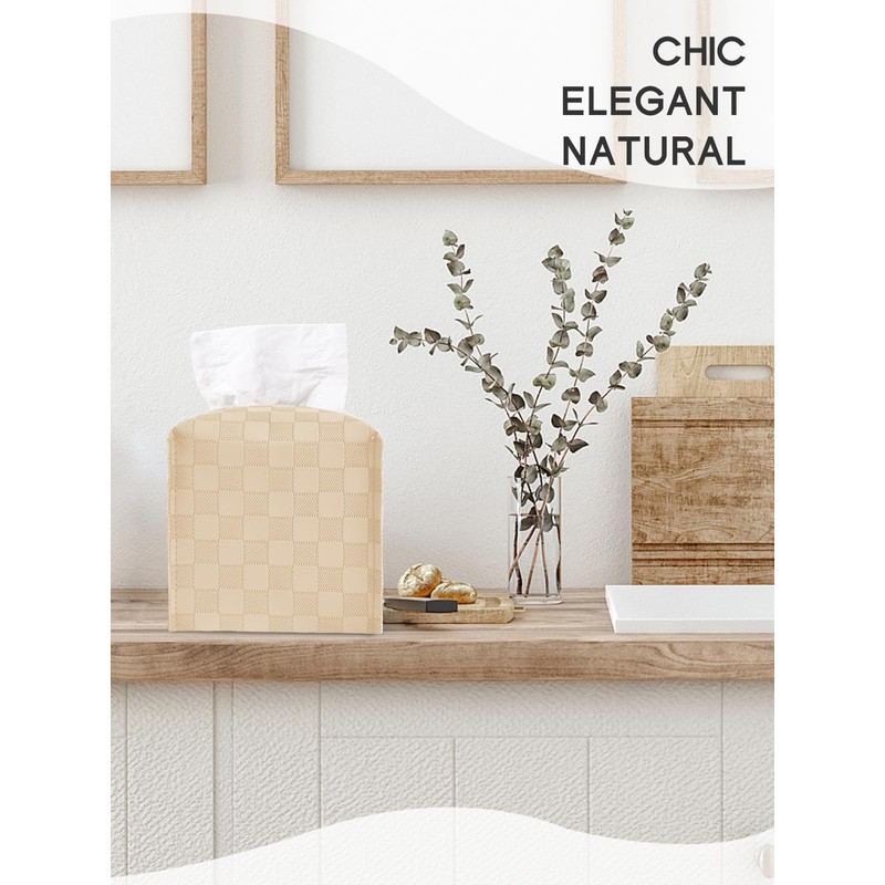 Tissue Box Cover, Square Tissue Box Holder, Leather Tissue Holders