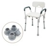 Amgiimor 4Pcs 1-1/8" I.D Grey Replacement Feet Rubber Suction Cup