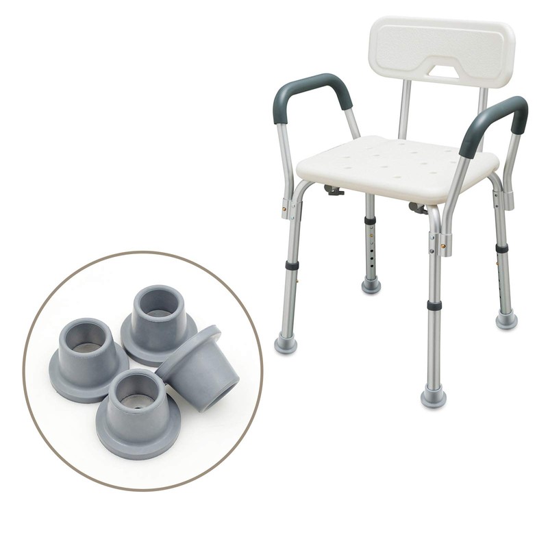 Amgiimor 4Pcs 1-1/8" I.D Grey Replacement Feet Rubber Suction Cup