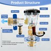 3/4" Pressure Vacuum Breaker Assembly, Solid Brass Backflow Preventer,Max 400