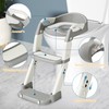CUXFLS Potty Training Seat with Ladder 3-in-1 Toddler Toilet Ladder