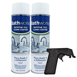 Bathworks Tub & Tile Refinishing Kit Spray Cans 2 Pk - BISCUIT