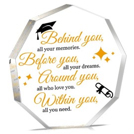 EoffIvan 2025 Graduation Gifts for Her Him Motivational Desk Decor College Graduation Gifts for Women Graduation Decorations Class of 2025 Graduation Party Decorations Acrylic Shelf Decor