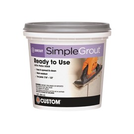Custom CUSTOM-PMG381QT-1, Bright White PMG381QT 1-Quart Simple Premium Grout, 32 Fl Oz