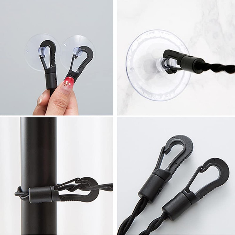 2 Pack Travel Clothes Washing Line Clothesline Line Camping Elastic