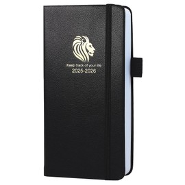 Pocket Diary 2025-2026, 18 Month A6 Week to View Small Slim Diary Full Year Agenda Weekly Planner Organiser Appointment Work Academic from Jul. 2025 to Dec 2026 (Black)