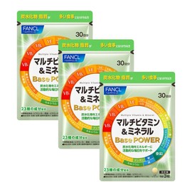 ファンケル (FANCL) (新) マルチビタミン & ミネラル Base POWER 90日分 (30日分×3袋) ご案内手紙つき サプリメント (ビタミン/ミネラル/カルシウム/鉄) 栄養不足に