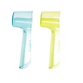 2 Pack Toothbrush Covers Compatible with Oral-B Replacement Heads, Electric Toothbrush Cover Caps for Travel Home (Yellow,Blue)