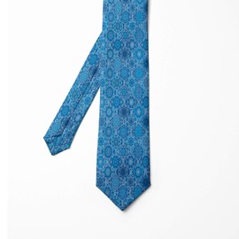 Ambesonne Men's Tie, Traditional Blue, 3.7", Violet Blue