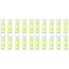 Angoily 20 pcs Mini Bubble Spirit Level Portable Bar Shape Levelers for Woodworking Carvings Light Green for Accurate Measurements