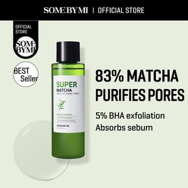 SOME BY MI Super Matcha Pore Tightening Toner - 5.07Oz, 150ml - Made from Matcha Extracts for Sensitive Skin - Skin Moisturizing and Purifying - Blackheads, Sebum and Pore Care - Korean Skin Care