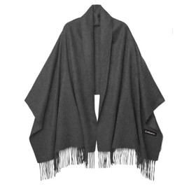 FairyCity Women's Pashmina Shawls and Wraps for Evening Dresses, Large Soft cashmere Wedding Shawl Solid Color grey