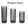Black Metal Wire Willow Pillar Candleholder Set, Creative Hollow Geometric