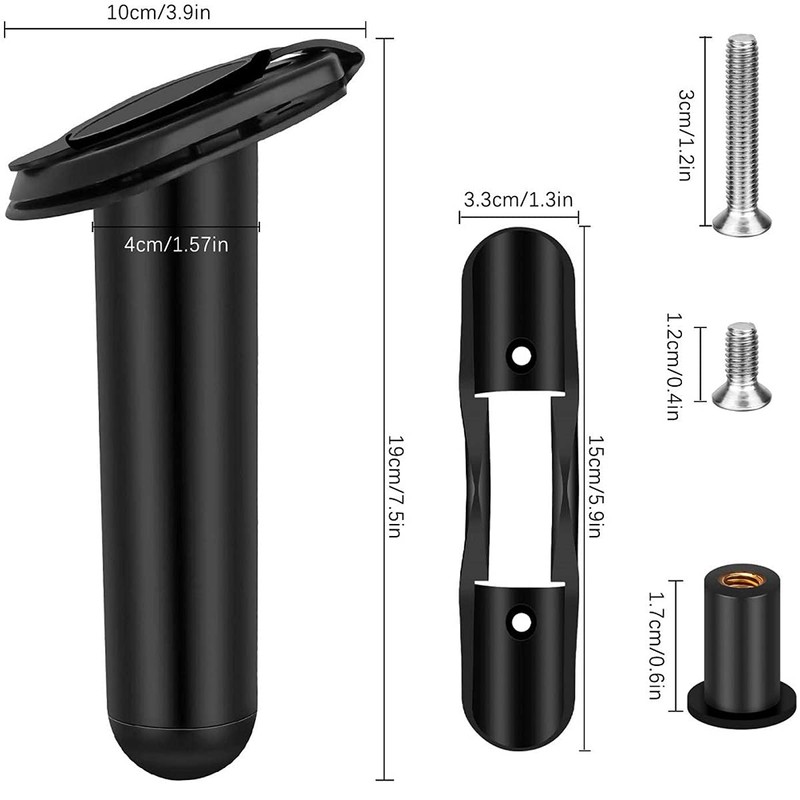 Techson Kayak Fishing Rod Holder, 2PCS Flush Mount Rod Holder