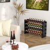 Domax Wine Rack Freestanding Floor - 4 Tiers Stackable Wine