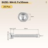 METALLIXITY Socket Head Cap Screw(M4-0.7x35mm)25Pcs, 304 Stainless Steel Allen Socket