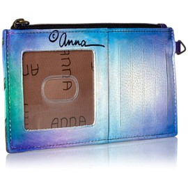 Anna by Anuschka Women's Midnight Peacock Card Holder, One Size