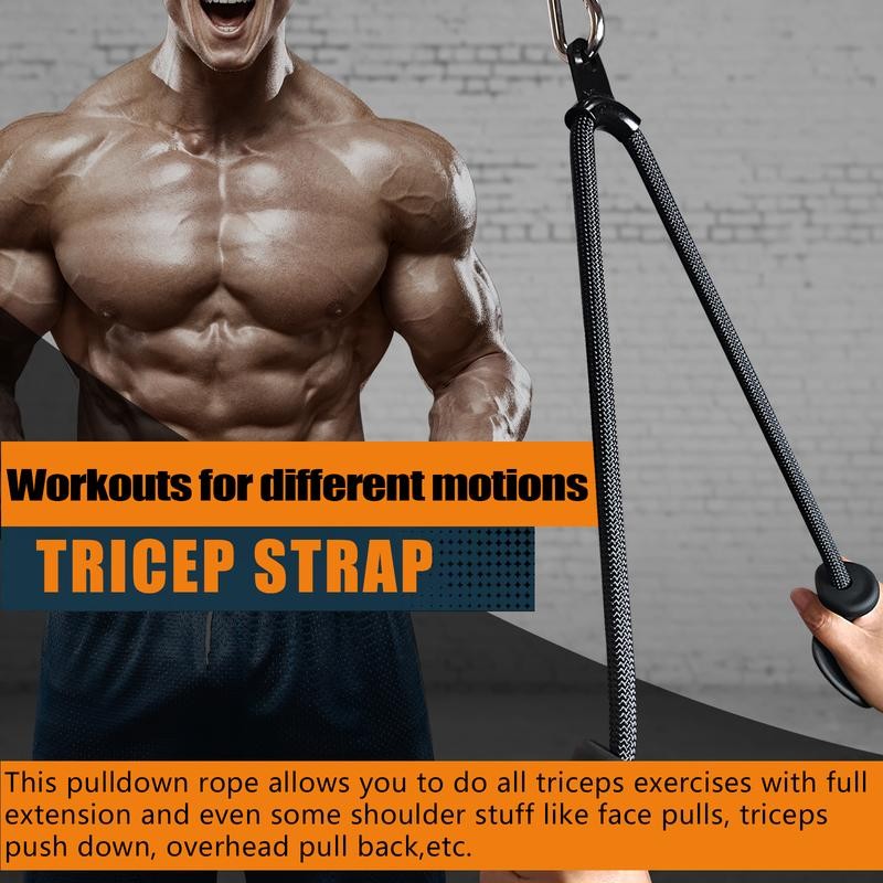Ergonomic Tricep Rope Pulldown Attachments, Upgraded 27/ 32/ 40 &