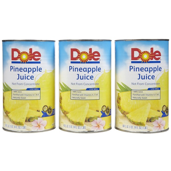 Dole 100% Pineapple Juice - 46 oz - 3 pk