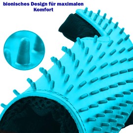 Premium Magic Brush Grooming Glove for Dog, Cat and Horse, Pet Hair Remover, Practical Fur Changing Accessories, Brush for Removing Short and Long Animal Hair (Light Blue, Right)