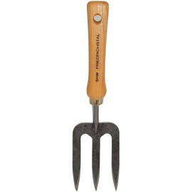 Hand Forged Hand Fork with Ash Wood Handle - Ideal for Root-friendly Planting and Transplanting Work SHW-FIRE
