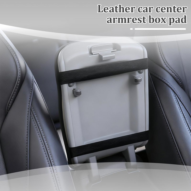 Car Center Console Cover, Leather Soft Armrest Seat Storage Box